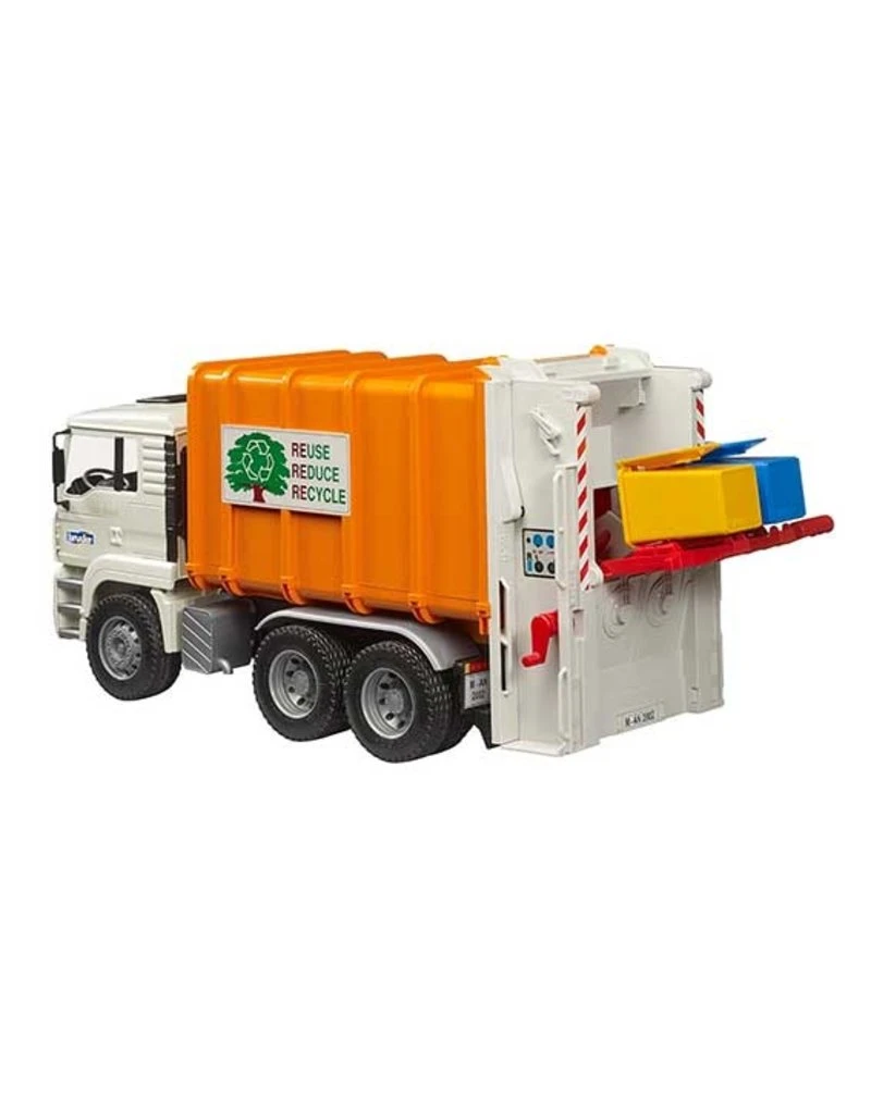 Bruder 02772 - MAN TGA Vuilniswagen oranje/wit Bruder 02772 - MAN TGA Vuilniswagen Oranje/wit -Britains Winkel bruder bruder 02772 man tga vuilniswagen oranje wi