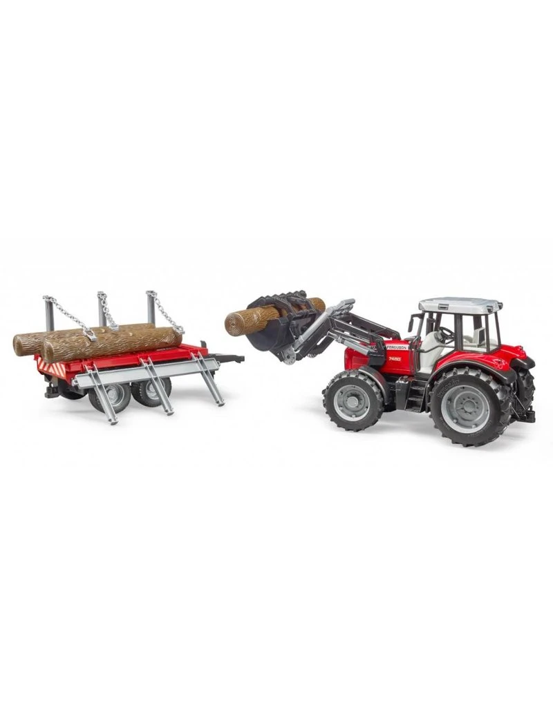 Bruder 2046 - Massey Ferguson 7480 met frontlader en houttransport aanhanger Bruder 2046 - Massey Ferguson 7480 Met Frontlader En Houttransport Aanhanger -Britains Winkel bruder bruder 2046 massey ferguson 7480 met frontl 3