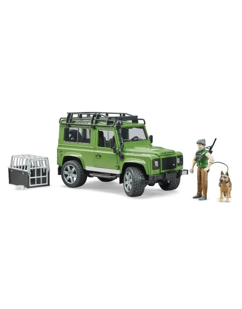 Bruder 2587 - Land Rover Defender Station Wagon met boswachter en hond Bruder 2587 - Land Rover Defender Station Wagon Met Boswachter En Hond -Britains Winkel bruder bruder 2587 land rover defender station wag 1