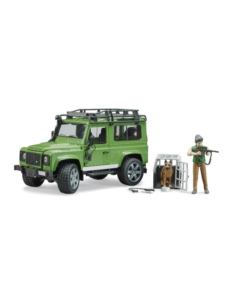 Bruder 2587 - Land Rover Defender Station Wagon met boswachter en hond Bruder 2587 - Land Rover Defender Station Wagon Met Boswachter En Hond -Britains Winkel bruder bruder 2587 land rover defender station wag 2