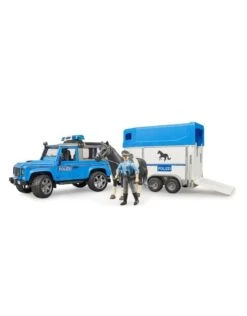 Bruder 2588 - Politieset Land Rover + Paardentrailer -Britains Winkel bruder bruder 2588 politieset land rover paardentr 2