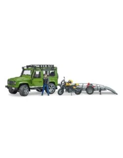 Bruder 2589 - Land Rover Defender Met Aanhanger En Scrambler Ducati 4 Bruder 2589 - Land Rover Defender Met Aanhanger En Scrambler Ducati -Britains Winkel bruder bruder 2589 land rover defender met aanhang 4