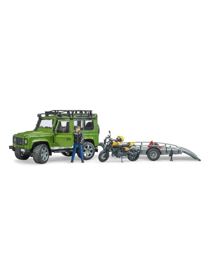 Bruder 2589 - Land Rover Defender met aanhanger en Scrambler Ducati Bruder 2589 - Land Rover Defender Met Aanhanger En Scrambler Ducati -Britains Winkel bruder bruder 2589 land rover defender met aanhang 4