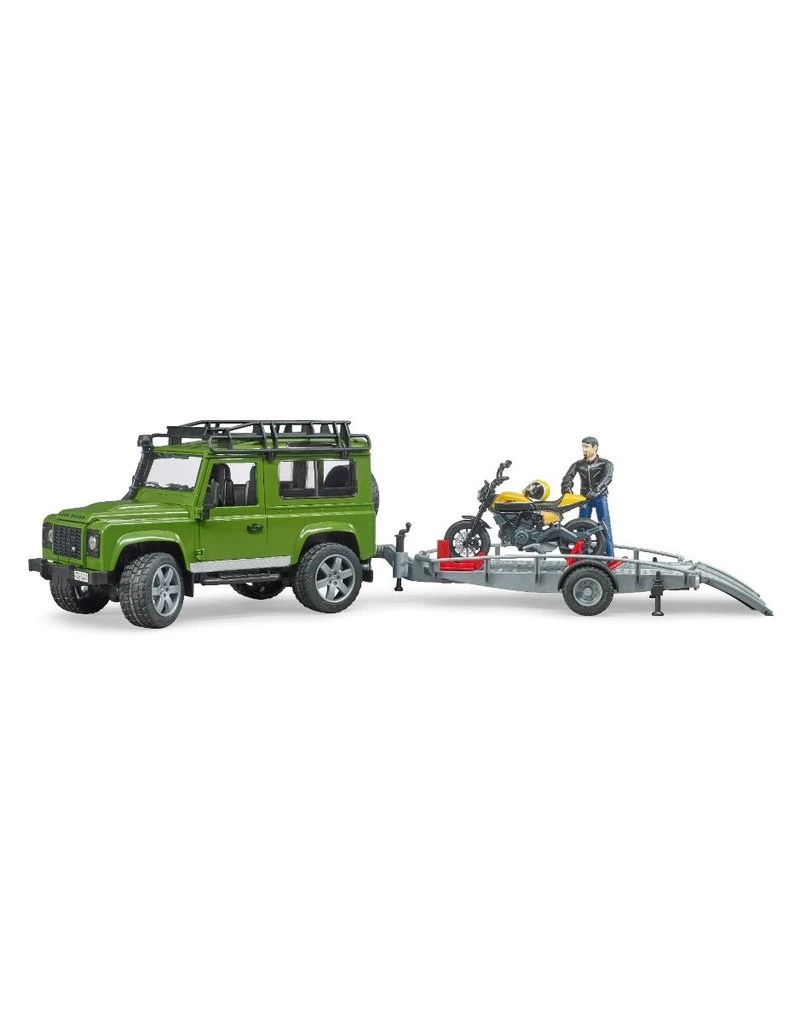 Bruder 2589 - Land Rover Defender met aanhanger en Scrambler Ducati Bruder 2589 - Land Rover Defender Met Aanhanger En Scrambler Ducati -Britains Winkel bruder bruder 2589 land rover defender met aanhang 5