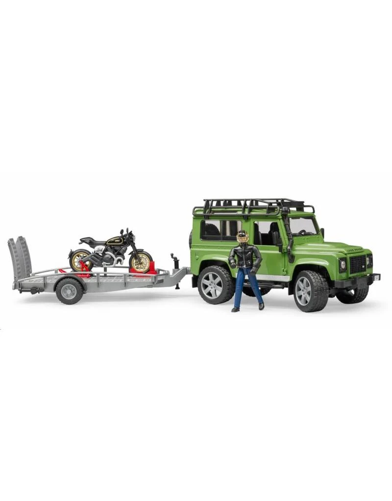 Bruder 2598 - Landrover Defender met aanhanger en Ducati motor en berijder Bruder 2598 - Landrover Defender Met Aanhanger En Ducati Motor En Berijder -Britains Winkel bruder bruder 2598 landrover defender met aanhange 5