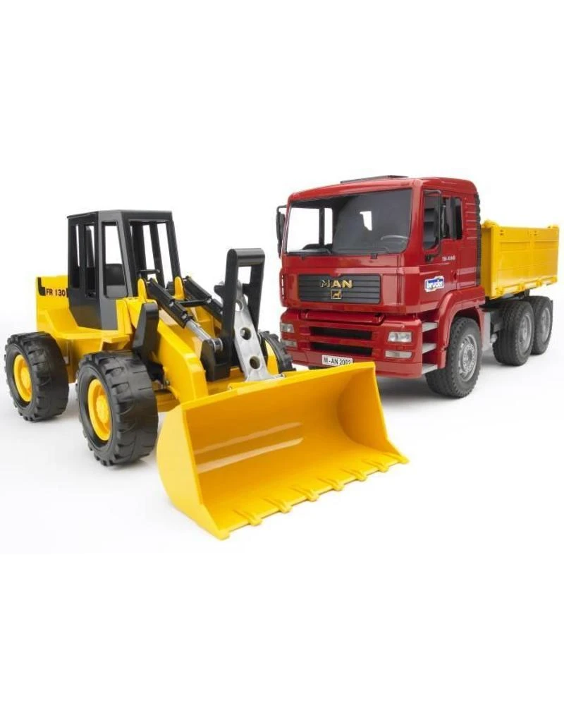 Bruder 2752 - MAN vrachtwagen met knikshovel Bruder 2752 - MAN Vrachtwagen Met Knikshovel -Britains Winkel bruder bruder 2752 man vrachtwagen met knikshovel