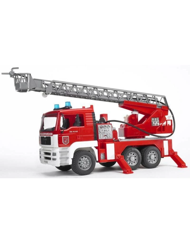 Bruder 2771 - MAN brandweer met draailadder licht en geluid Bruder 2771 - MAN Brandweer Met Draailadder Licht En Geluid -Britains Winkel bruder bruder 2771 man brandweer met draailadder l