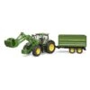 Bruder 3155 - John Deere 7R Met Voorlader En Aanhanger