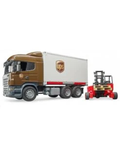 Bruder 3581 - Scania R-vrachtwagen UPS Met Heftruck 2 Bruder 3581 - Scania R-vrachtwagen UPS Met Heftruck -Britains Winkel bruder bruder 3581 scania r vrachtwagen ups met he 2