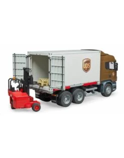Bruder 3581 - Scania R-vrachtwagen UPS Met Heftruck 3 Bruder 3581 - Scania R-vrachtwagen UPS Met Heftruck -Britains Winkel bruder bruder 3581 scania r vrachtwagen ups met he 3