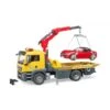Bruder 3750 - MAN TGS Afsleepwagen Met Light & Sound Module En Roadster
