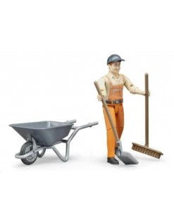 Bruder 62130 - Figurenset Weg-/ Gemeentewerker Met Accessoires