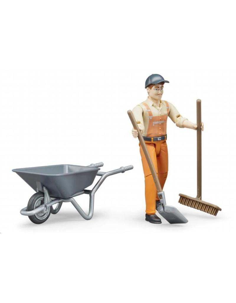 Bruder 62130 - Figurenset weg-/ gemeentewerker met accessoires Bruder 62130 - Figurenset Weg-/ Gemeentewerker Met Accessoires -Britains Winkel bruder bruder 62130 figurenset weg gemeentewerker