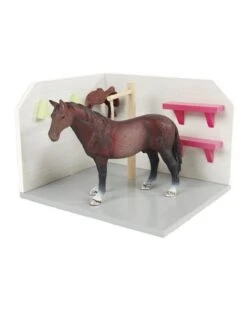Kids Globe 610205 - Paarden Wasbox Roze 1:24 (geschikt Voor Schleich)