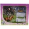 Kids Globe 640072 - Speelset: 2 Paarden Met Ruiters En Accessoires 1:24 (geschikt Voor SCHLEICH)