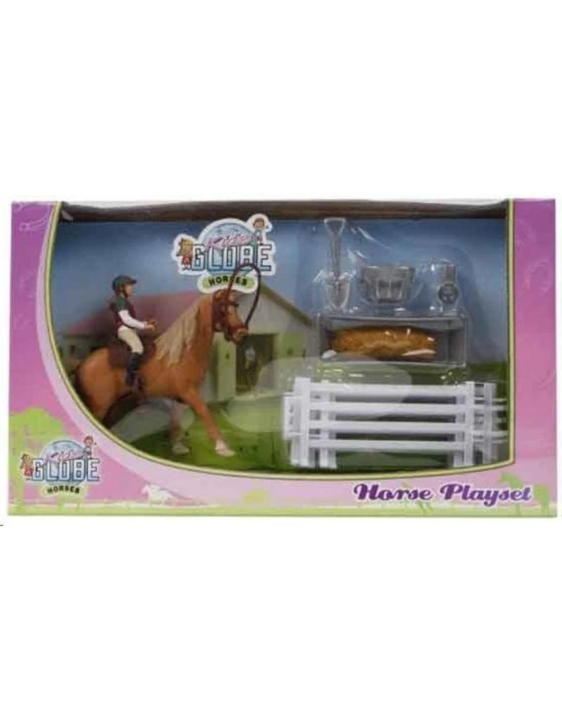Kids Globe 640073 - Speelset: paard met ruiter en accessoires 1:24 (geschikt voor SCHLEICH) Kids Globe 640073 - Speelset: Paard Met Ruiter En Accessoires 1:24 (geschikt Voor SCHLEICH) -Britains Winkel kids globe 640073 speelset paard met ruiter en acc