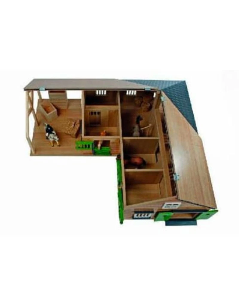 Kids Globe 610211 - Paardenhoekstal met3 boxen en berging1:24 bruin/zwart (geschikt voor Schleich) Kids Globe 610211 - Paardenhoekstal Met3 Boxen En Berging1:24 Bruin/zwart (geschikt Voor Schleich) -Britains Winkel kids globe kids globe 610211 paardenhoekstal met3 1