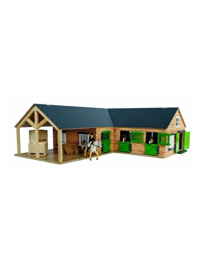 Kids Globe 610211 - Paardenhoekstal met3 boxen en berging1:24 bruin/zwart (geschikt voor Schleich) Kids Globe 610211 - Paardenhoekstal Met3 Boxen En Berging1:24 Bruin/zwart (geschikt Voor Schleich) -Britains Winkel kids globe kids globe 610211 paardenhoekstal met3