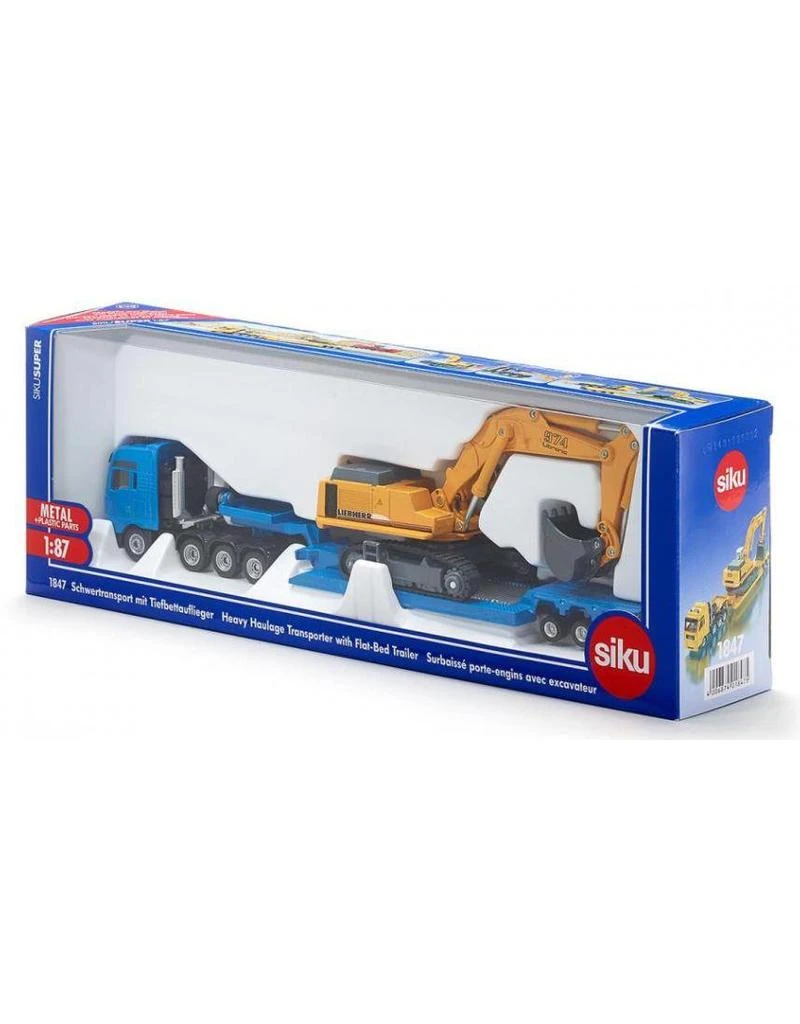 Siku 1847 - Dieplader met graafmachine 1:87 Siku 1847 - Dieplader Met Graafmachine 1:87 -Britains Winkel siku siku 1847 dieplader met graafmachine 187 1