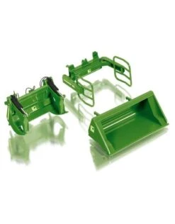 Wiking 77381 - John Deere Kleur Frontladerset A : Bak, Balen- & Bomenklem 1:32